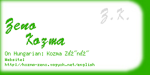 zeno kozma business card